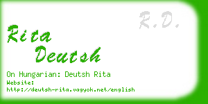 rita deutsh business card